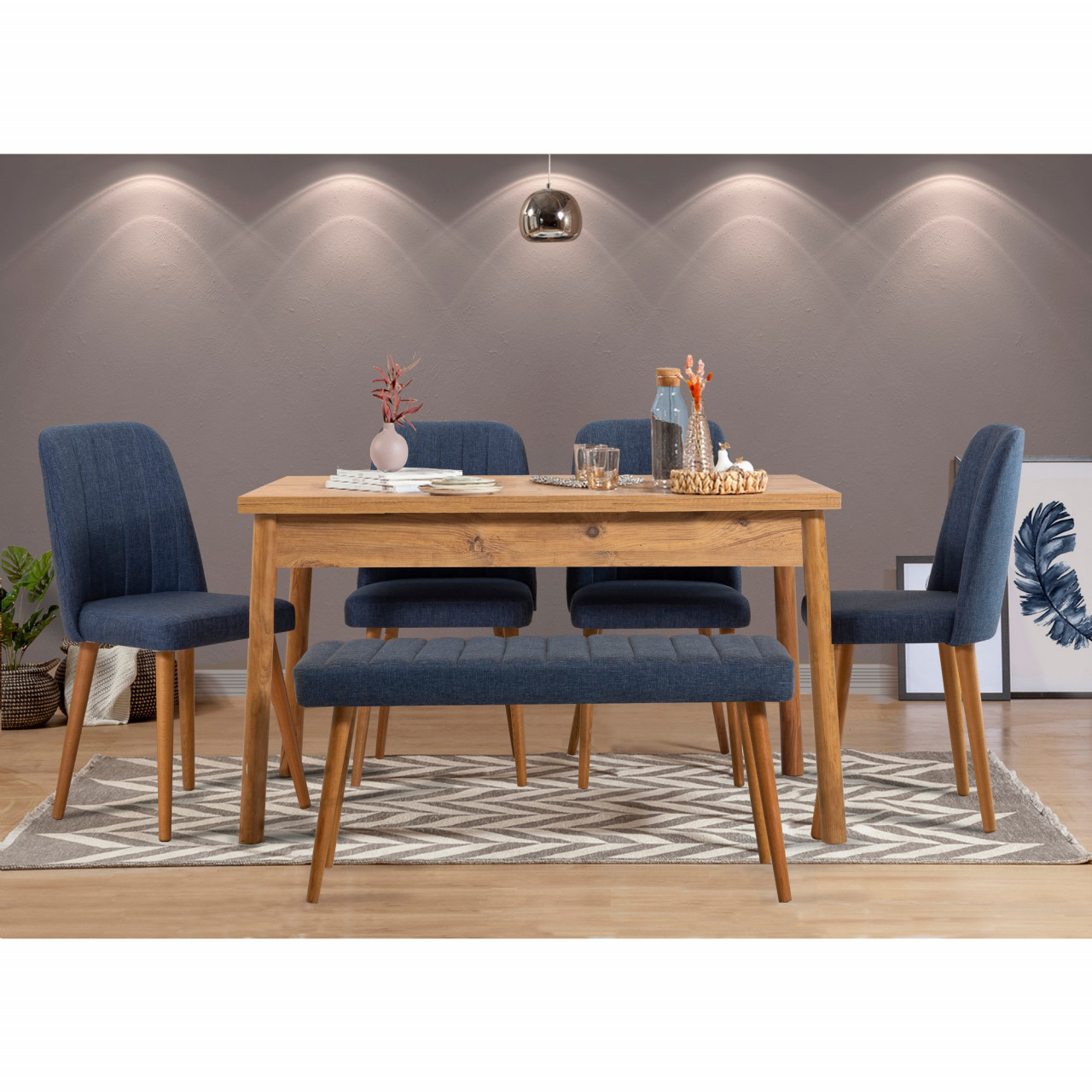 Poze Set masa si scaune (6 piese) Costa Atlantic Navy Blue