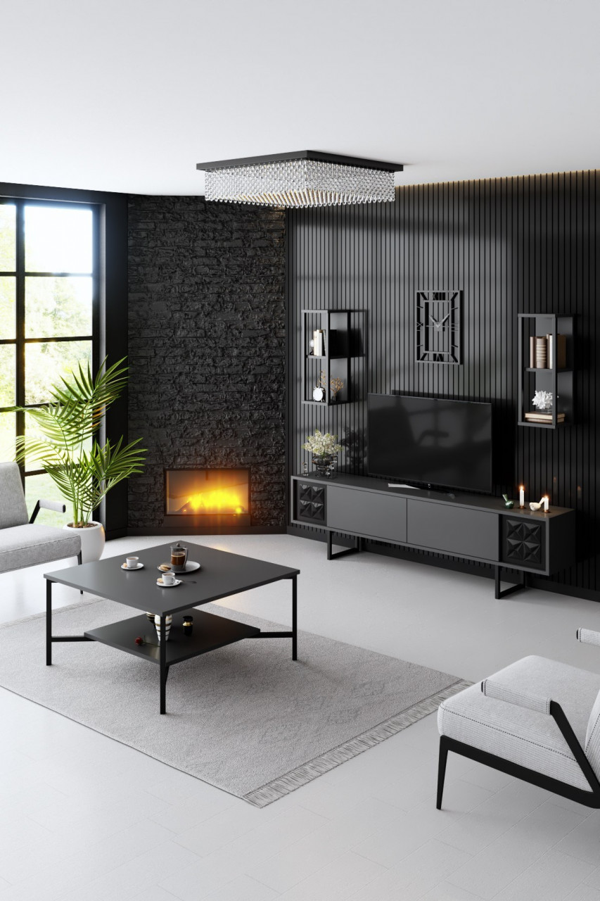 Poze Set mobilier living Black Line antracit / negru
