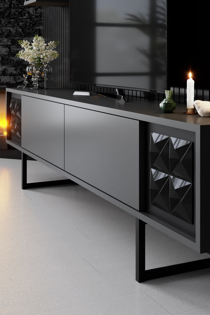 Poze Set mobilier living Black Line antracit / negru