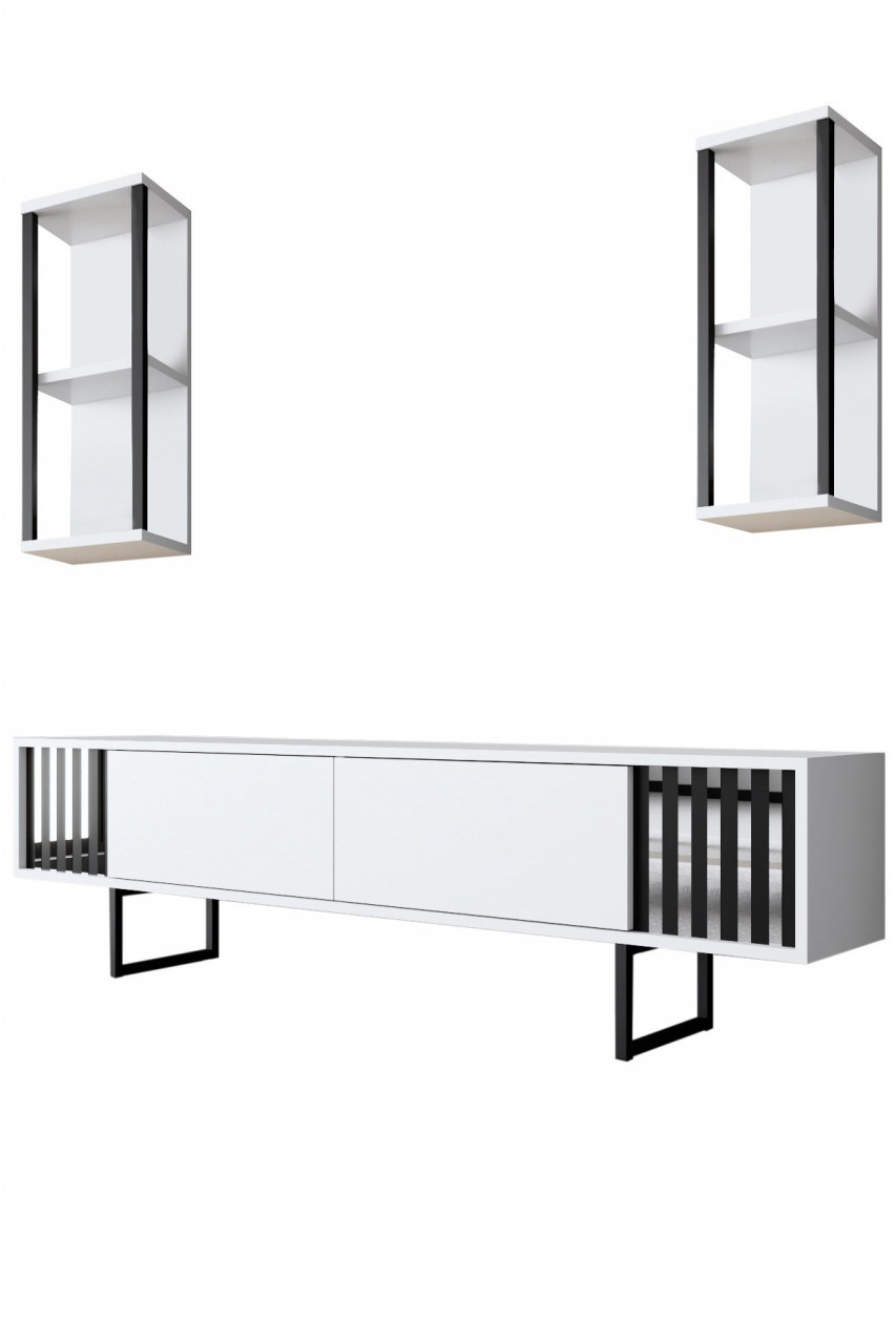 Poze Set mobilier living Chrome Line alb / negru