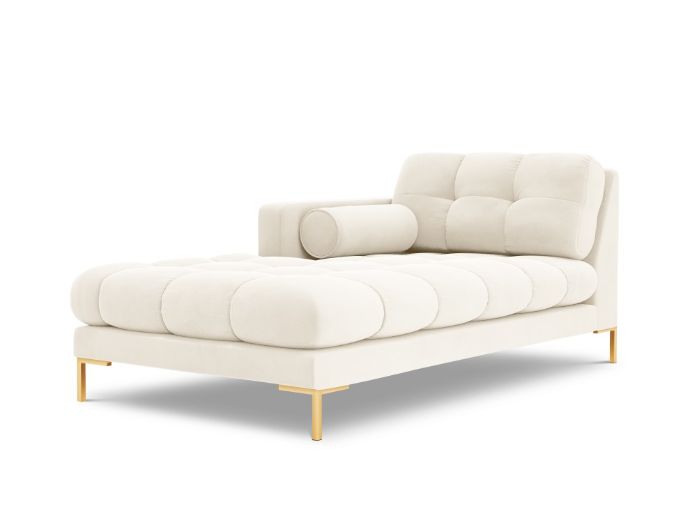Poze Sezlong tapitat Bali velvet/picioare gold – L185 x l102 x h75