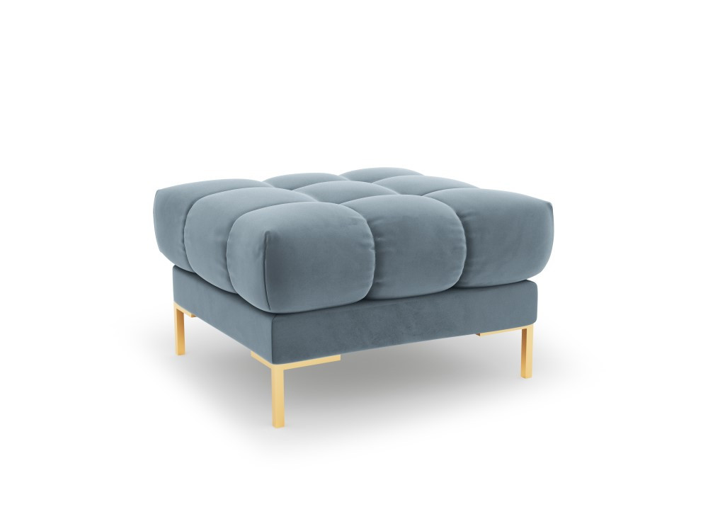 Poze Taburet tapitat Bali velvet/picioare gold – L60 x l60 x h41
