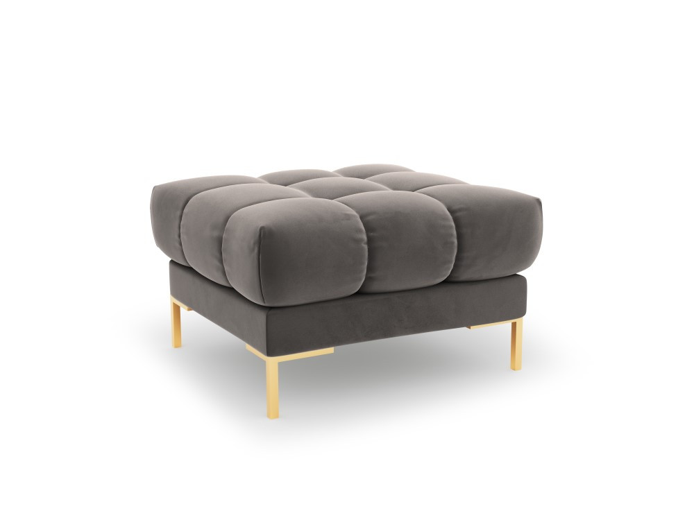 Poze Taburet tapitat Bali velvet/picioare gold – L60 x l60 x h41