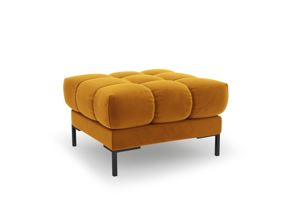 Poze Taburet tapitat Bali velvet/picioare negre – L60 x l60 x h41