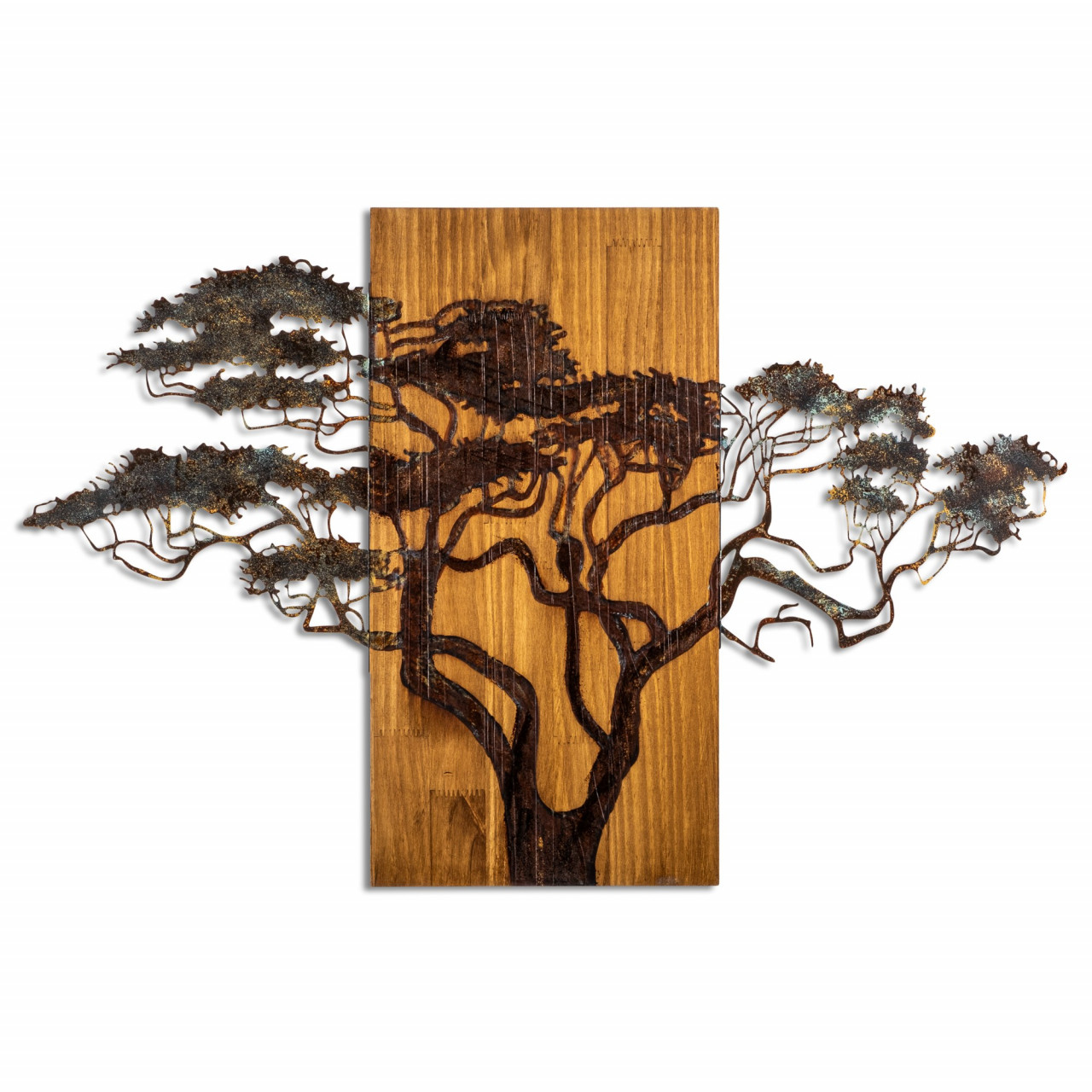 Poze Accesoriu decorativ de perete din lemn Acacia Tree - 387-A