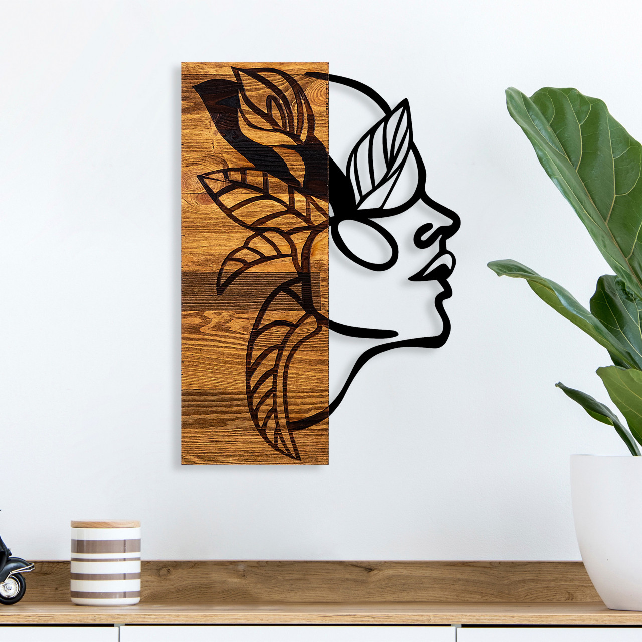 Poze Accesoriu decorativ de perete din lemn Dingin
