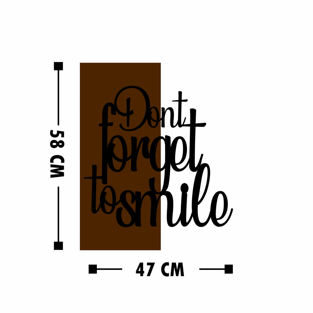 Poze Accesoriu decorativ de perete din lemn Dont Forget To Smile