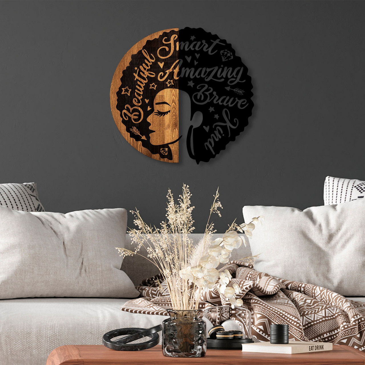 Poze Accesoriu decorativ de perete din lemn Female