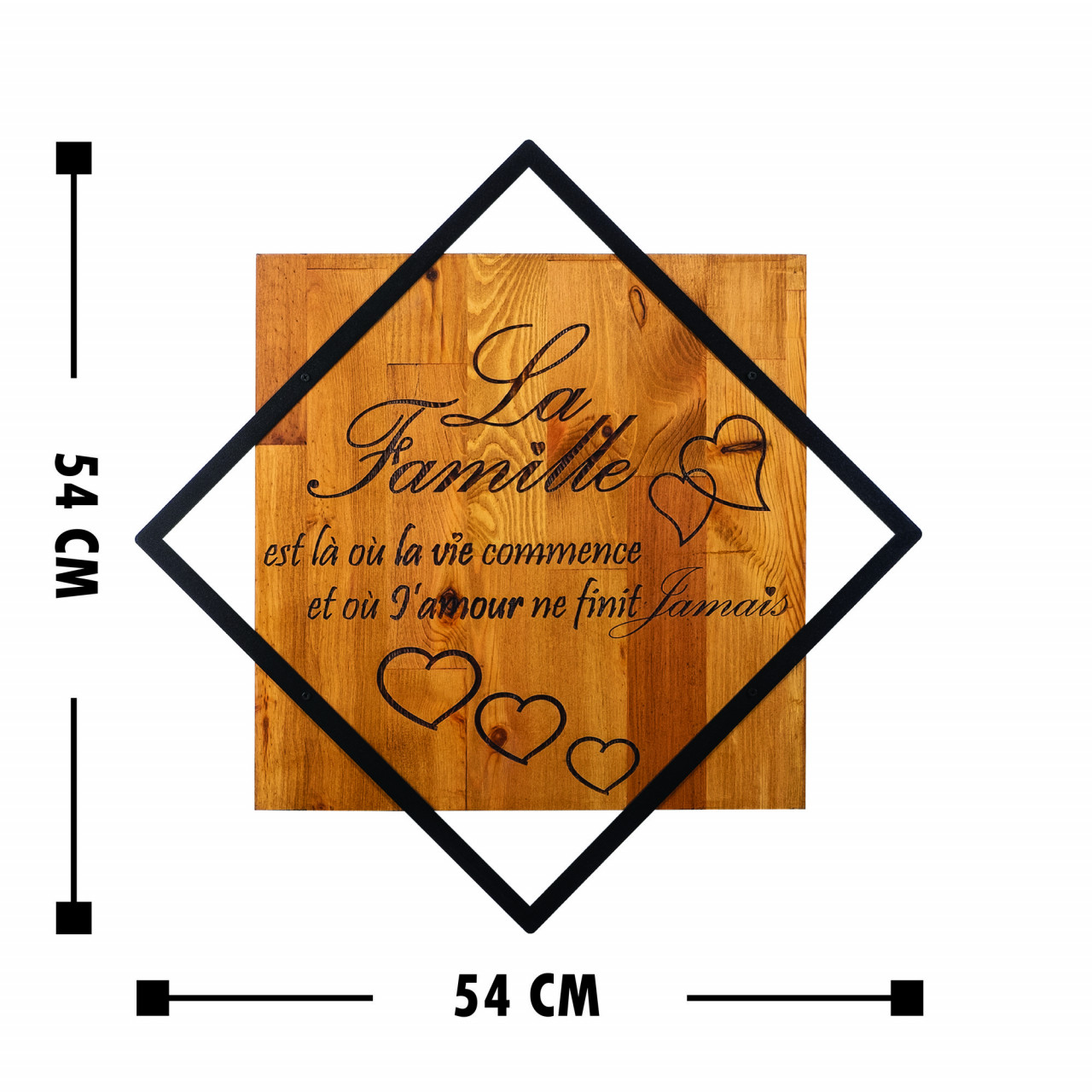 Poze Accesoriu decorativ de perete din lemn La famille