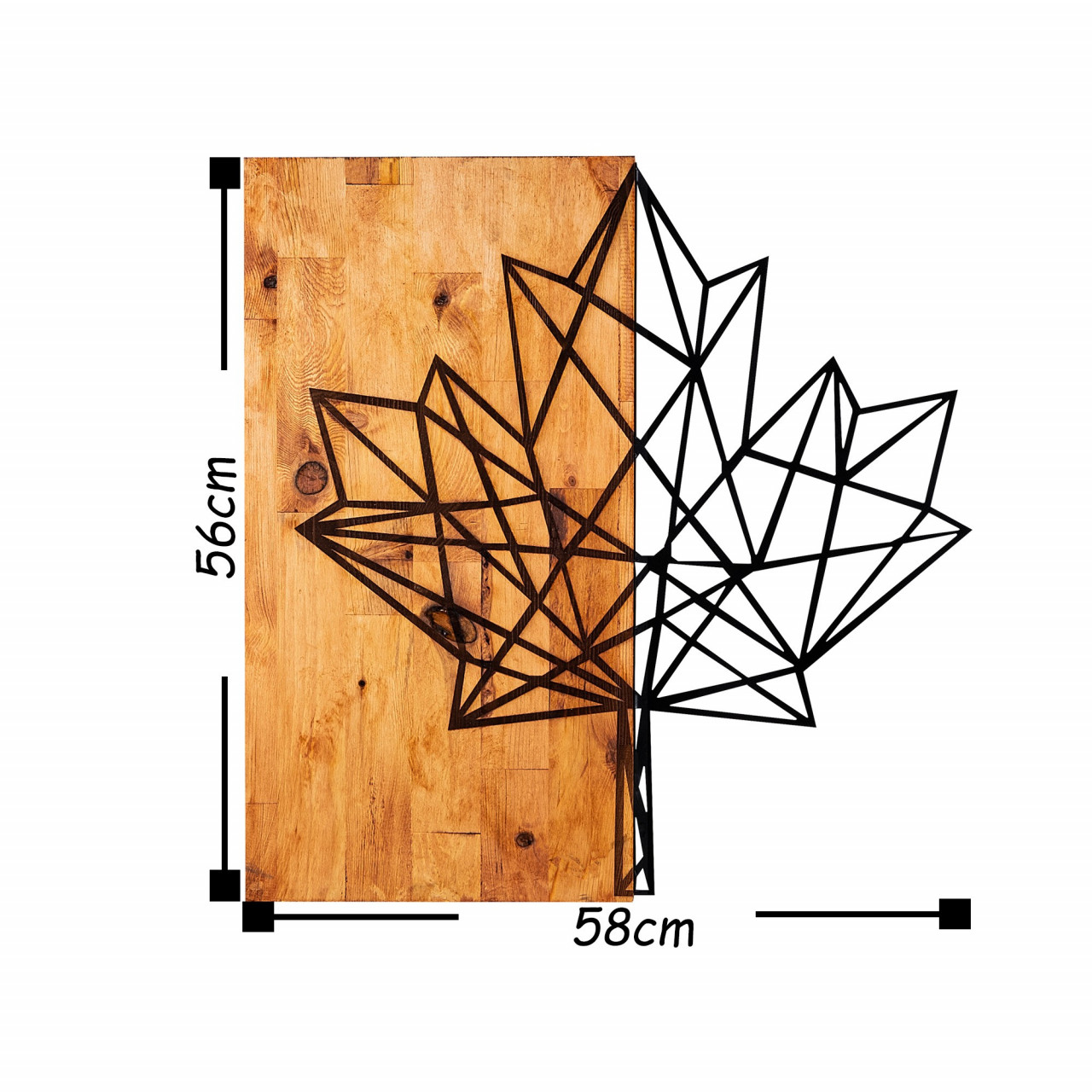 Poze Accesoriu decorativ de perete din lemn Leaf