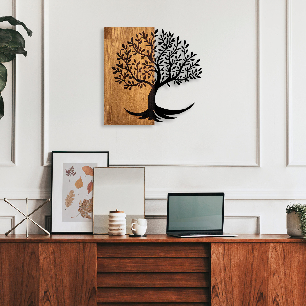 Poze Accesoriu decorativ de perete din lemn Lime tree - 373