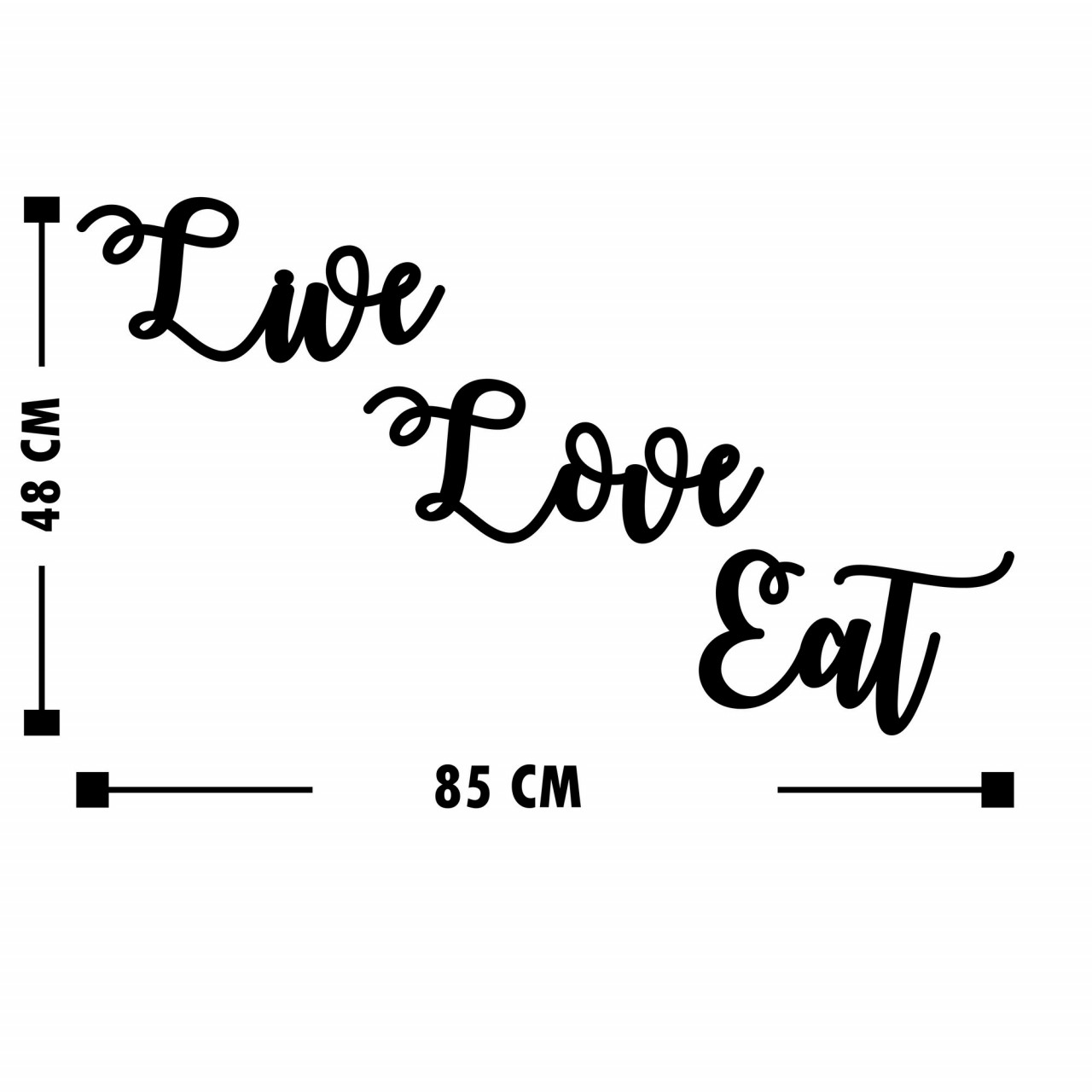 Poze Accesoriu decorativ de perete din lemn Live Love Eat