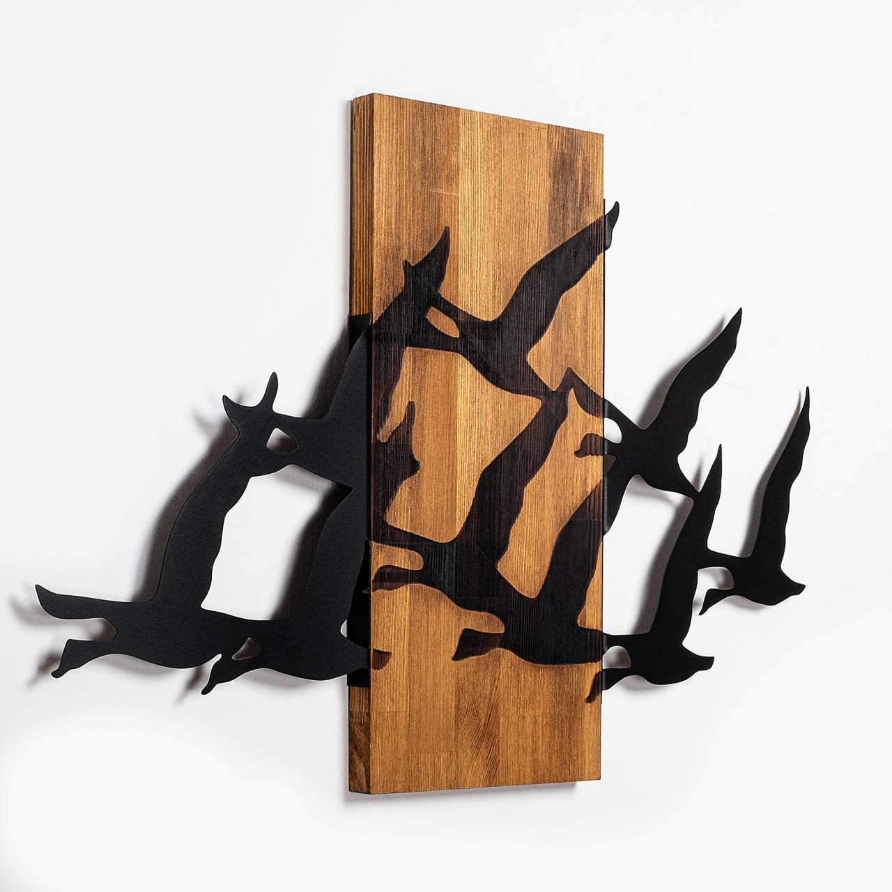 Poze Accesoriu decorativ de perete din lemn Migrant birds - 375
