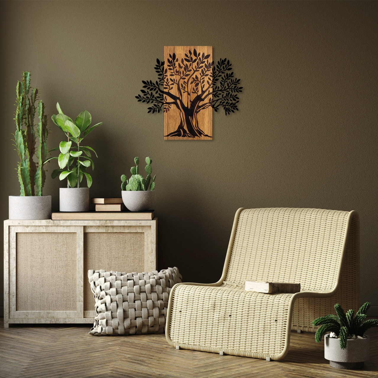 Poze Accesoriu decorativ de perete din lemn Monumental Tree 2