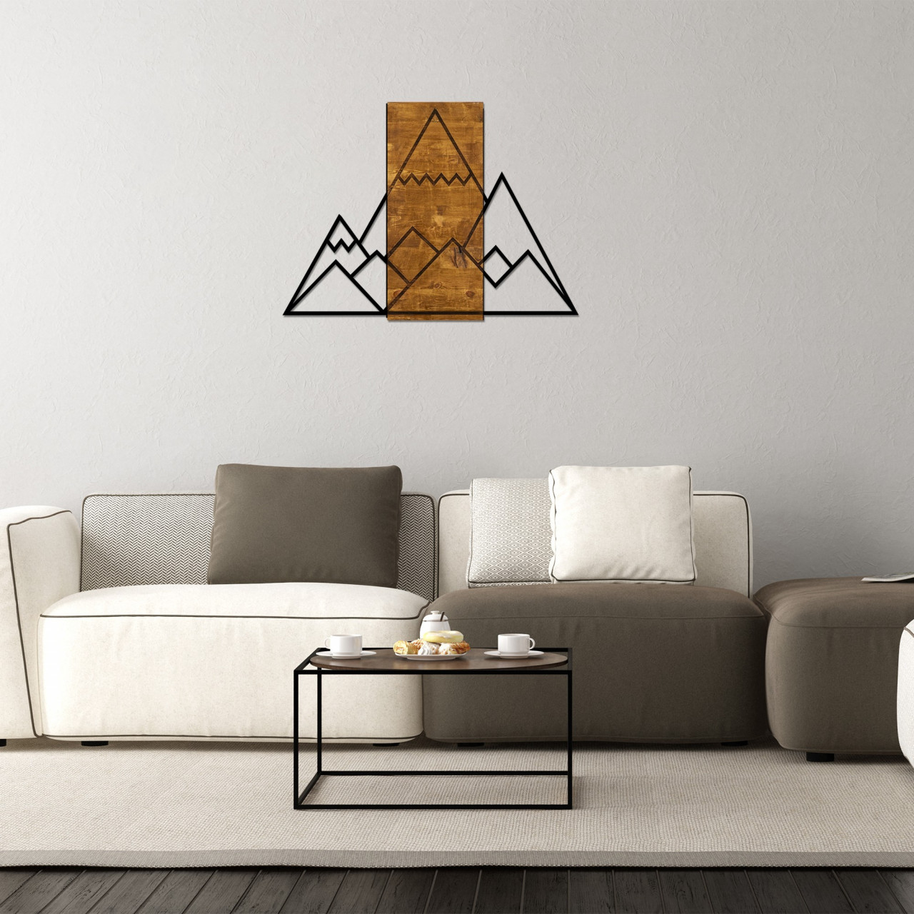Poze Accesoriu decorativ de perete din lemn Mountain