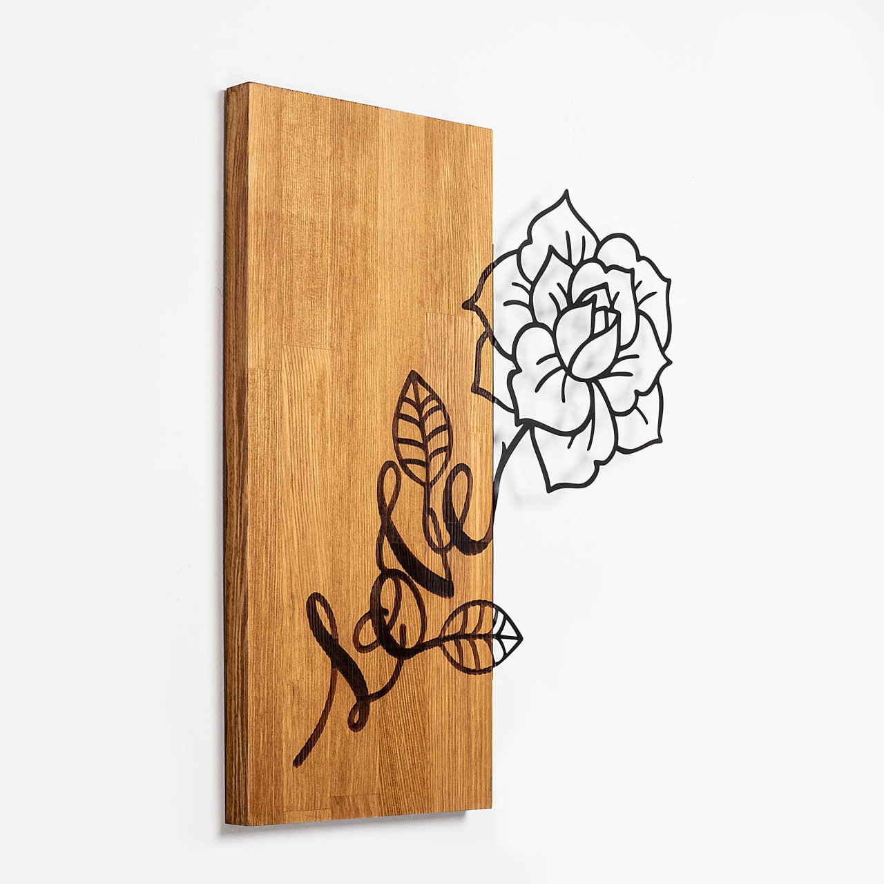 Poze Accesoriu decorativ de perete din lemn Rose love - 370