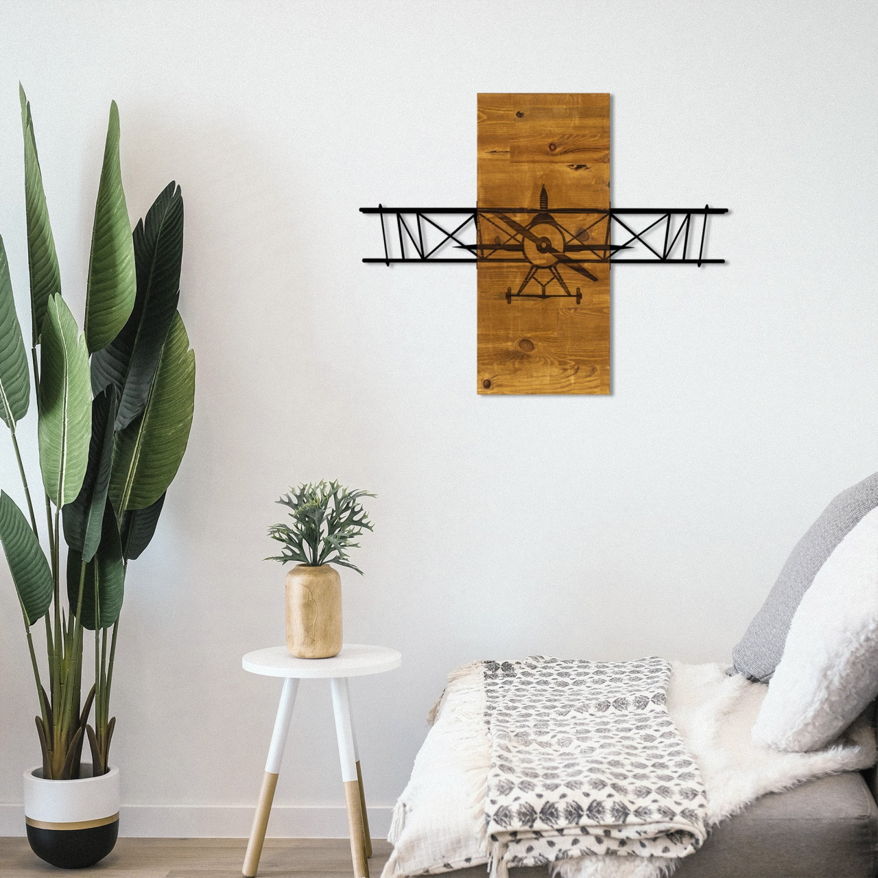 Poze Accesoriu decorativ de perete din lemn Teyyare