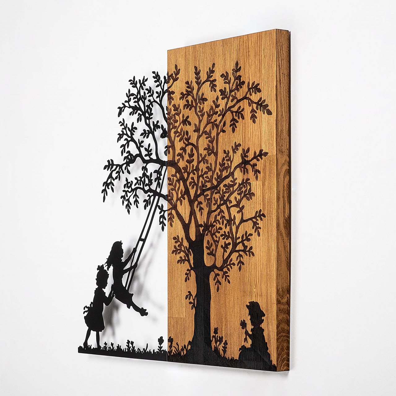 Poze Accesoriu decorativ de perete din lemn The Tree And The Shaking Children