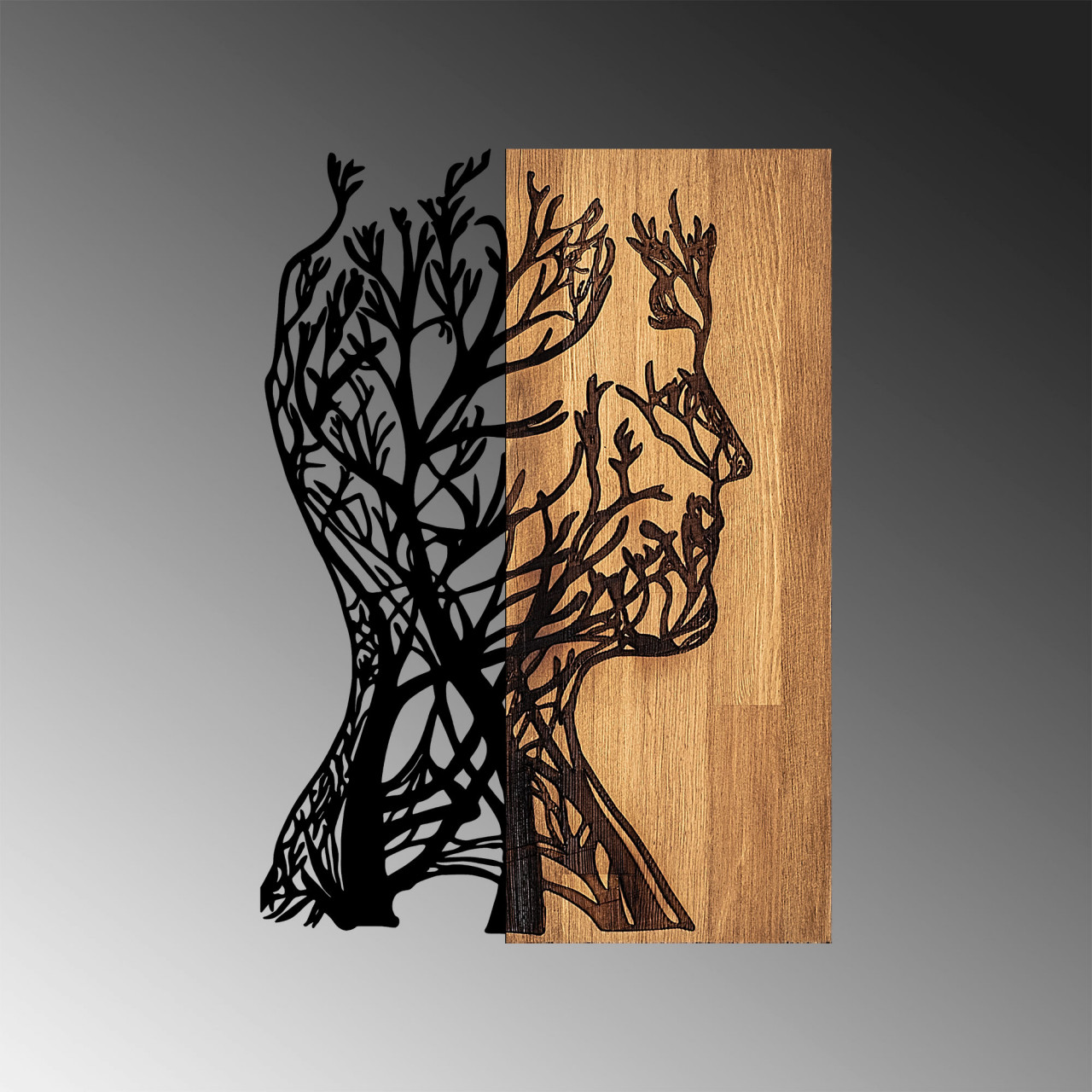 Poze Accesoriu decorativ de perete din lemn Tree Man - 319