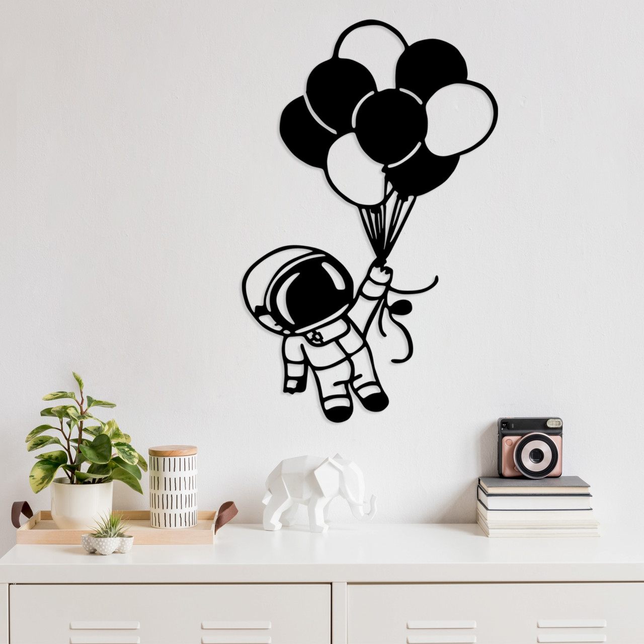 Poze Accesoriu decorativ de perete metalic Astronaut 2