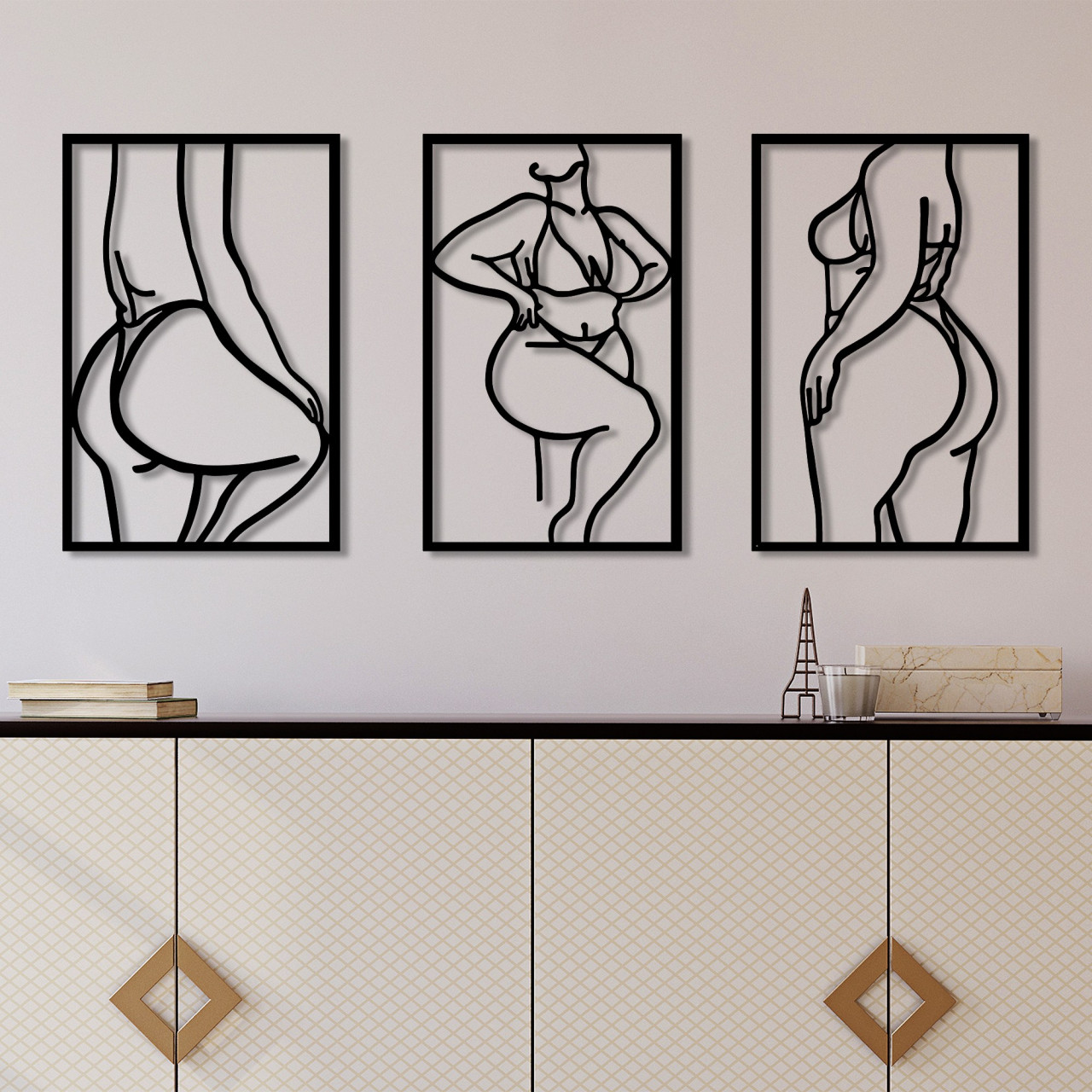 Poze Accesoriu decorativ de perete metalic Body Positive Line