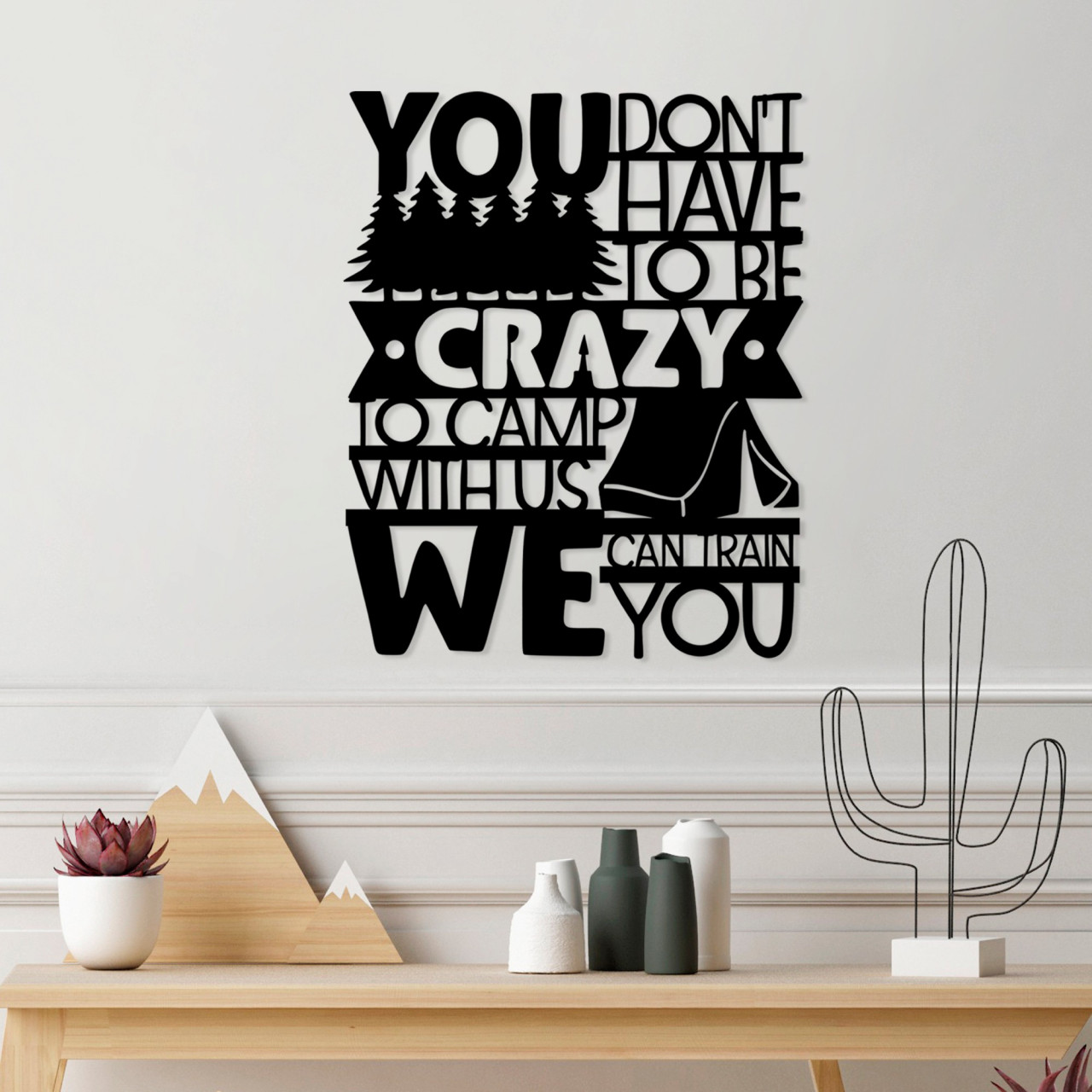 Poze Accesoriu decorativ de perete metalic Camp With Us