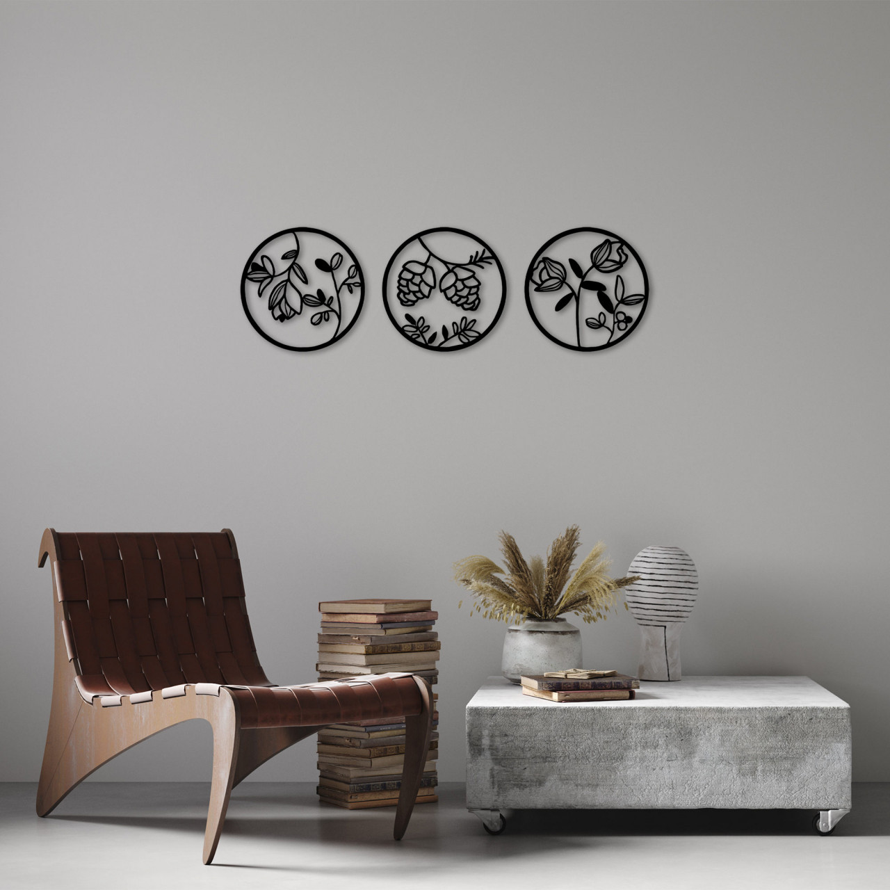 Poze Accesoriu decorativ de perete metalic Flowers - 307 S