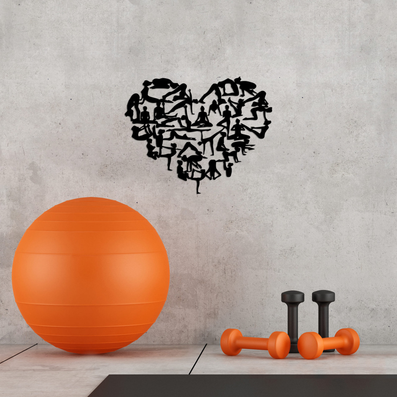 Poze Accesoriu decorativ de perete metalic i Love Yoga - 508