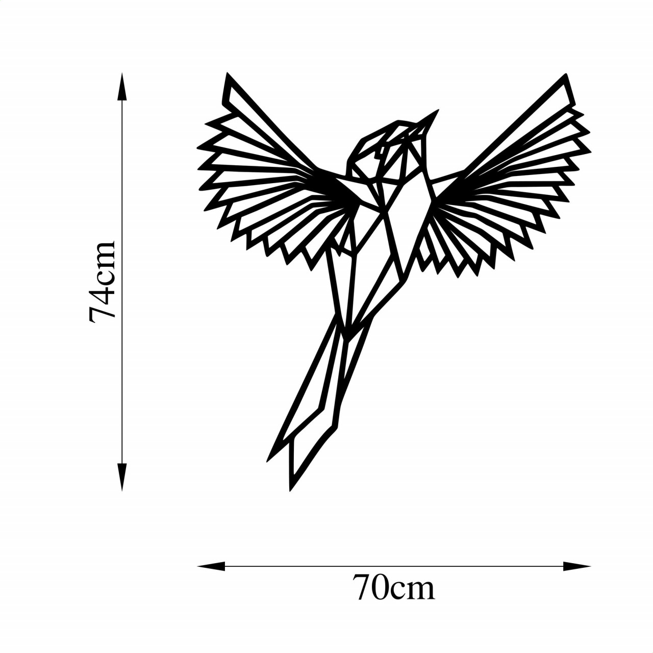 Poze Accesoriu decorativ de perete metalic King Bird - 479