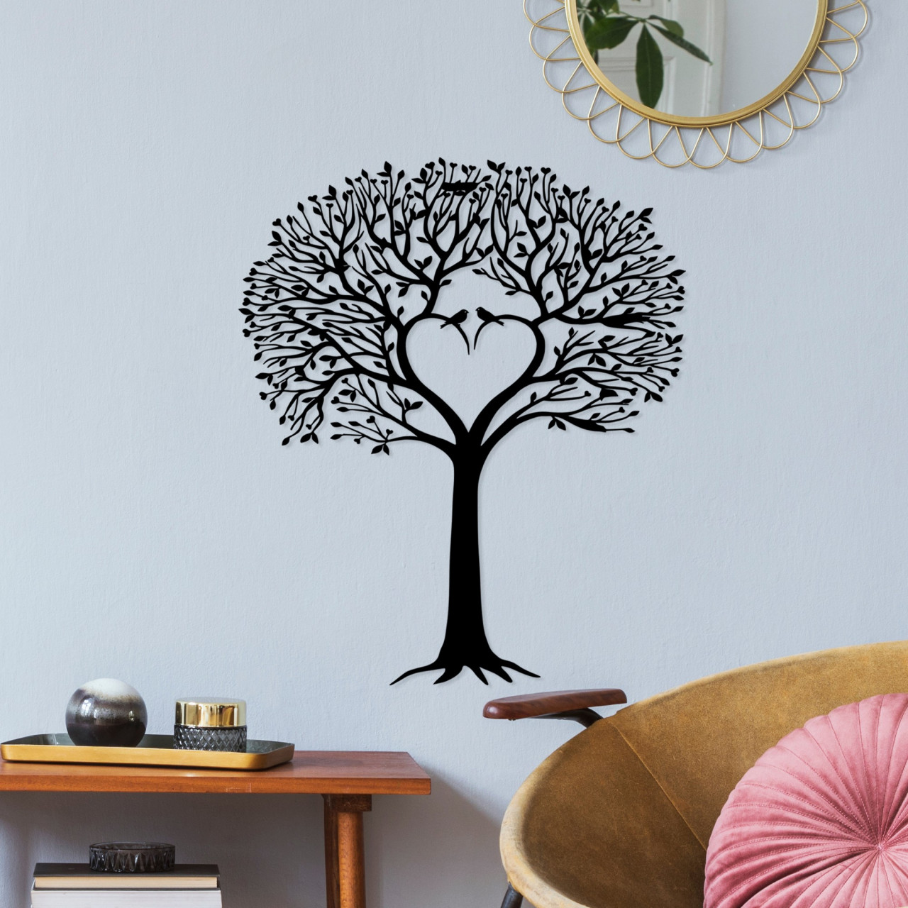 Poze Accesoriu decorativ de perete metalic Love tree