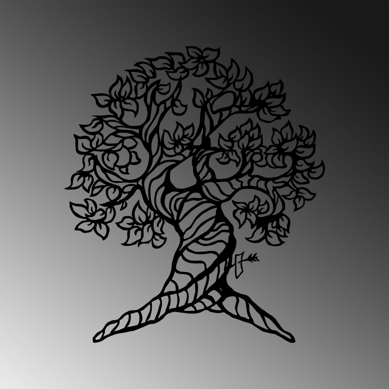 Poze Accesoriu decorativ de perete metalic Monumental Tree - 275