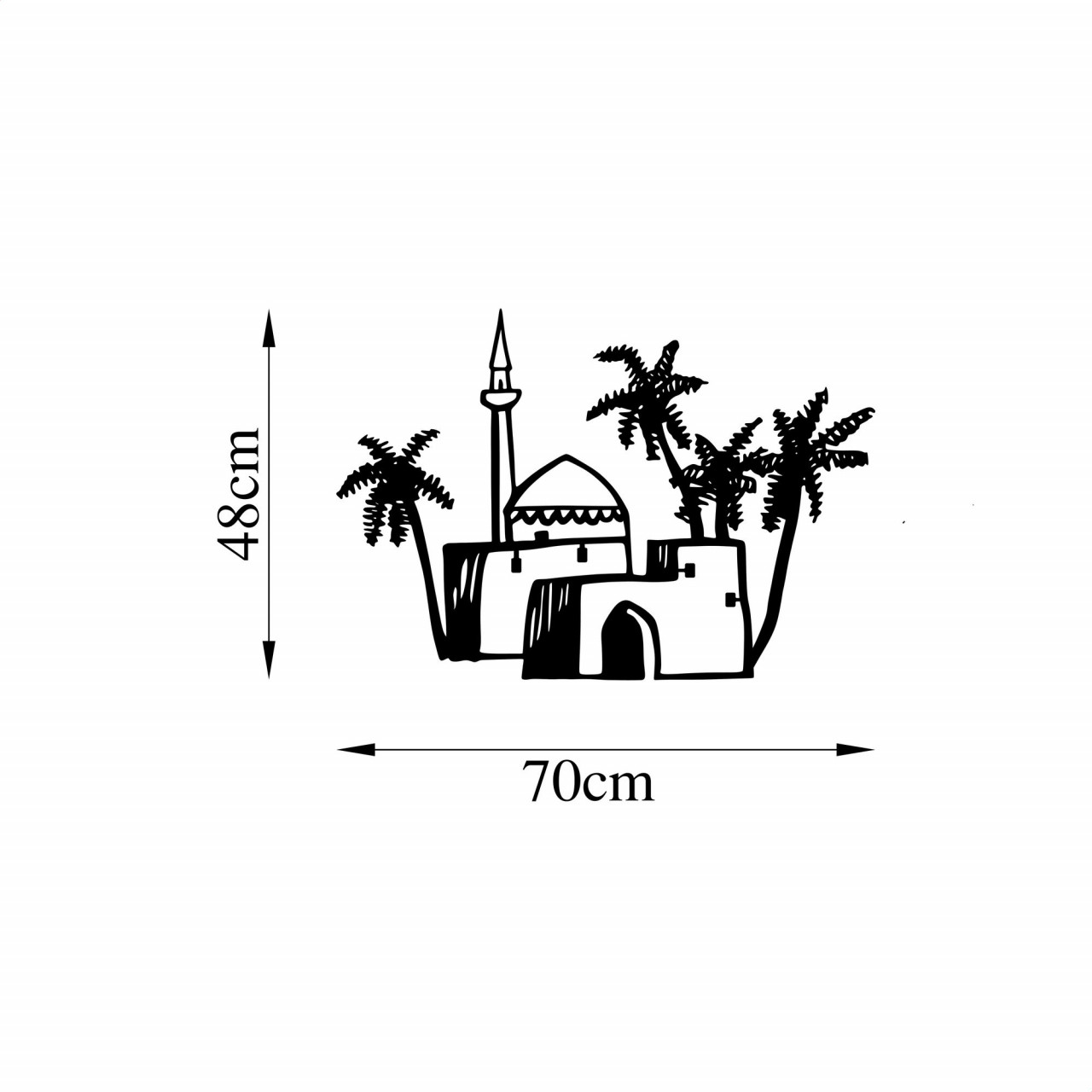 Poze Accesoriu decorativ de perete metalic Mosque - 504