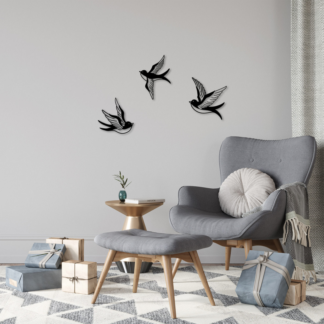 Poze Accesoriu decorativ de perete metalic Mountain - 286