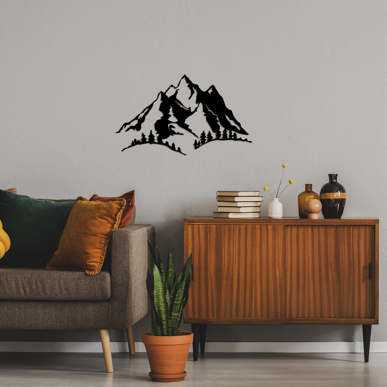 Poze Accesoriu decorativ de perete metalic Mountain - 487