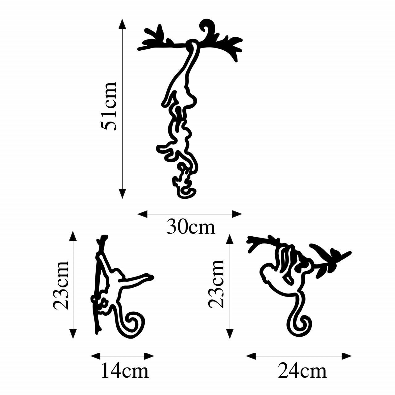 Poze Accesoriu decorativ de perete metalic Naughty Monkeys - 299