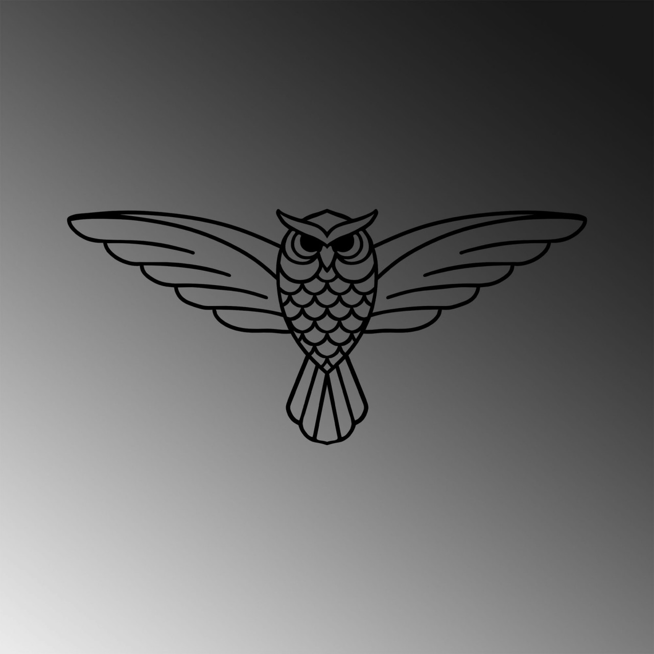 Poze Accesoriu decorativ de perete metalic Owl - 288