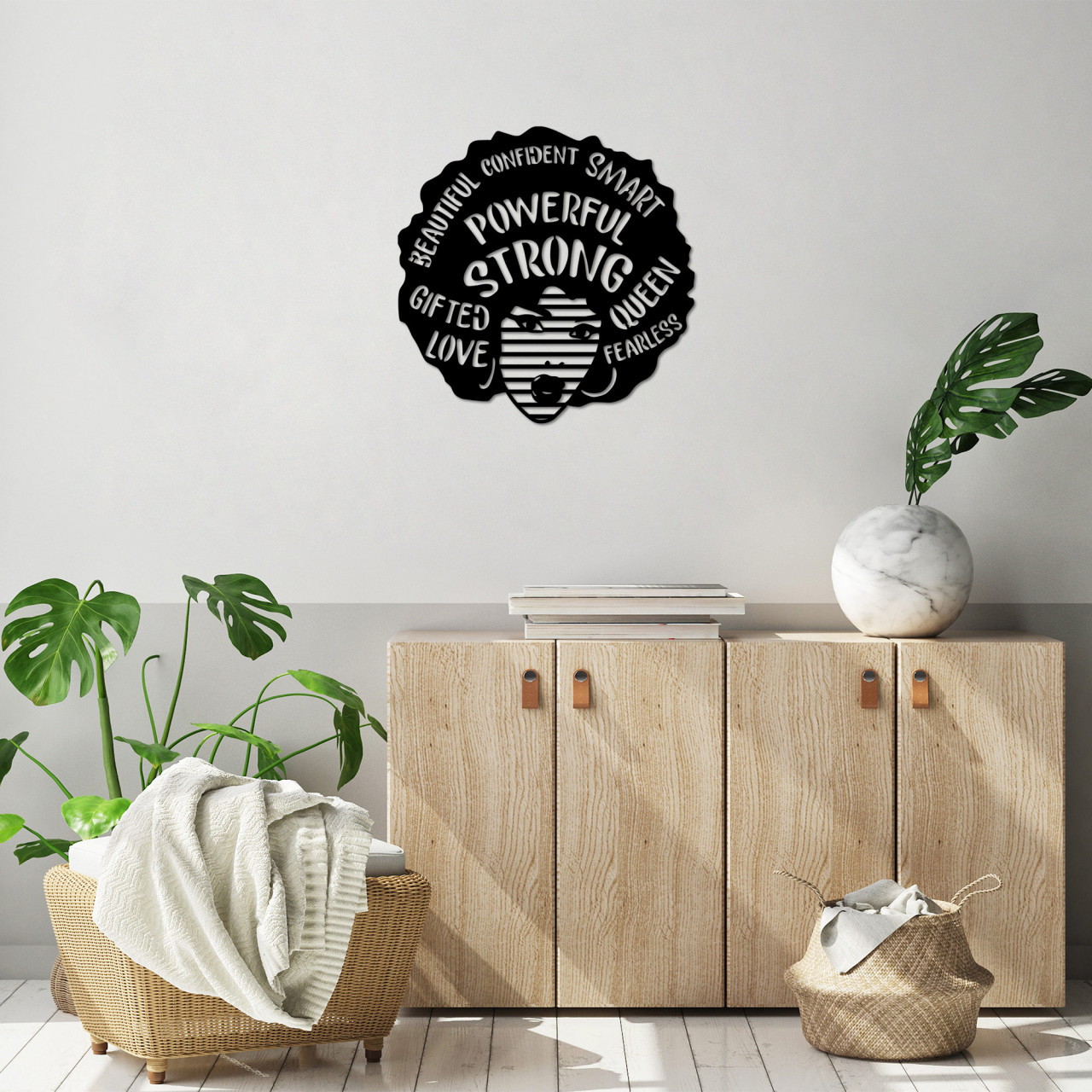 Poze Accesoriu decorativ de perete metalic Powerful Strong - 470