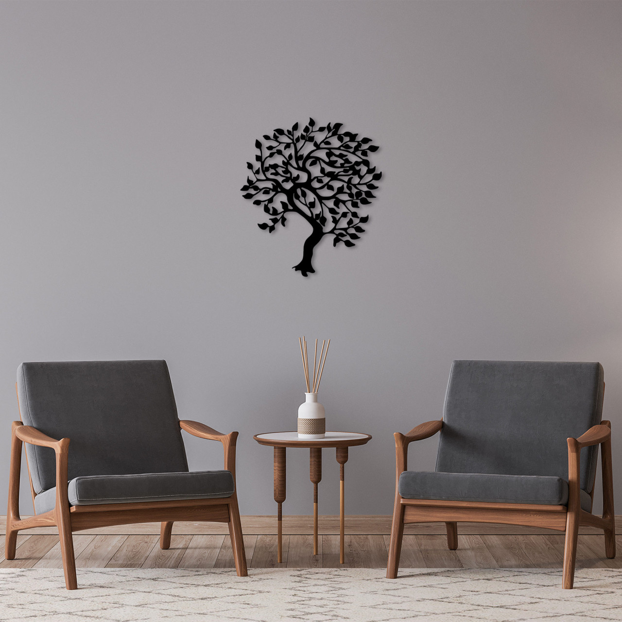 Poze Accesoriu decorativ de perete metalic Tree - 263