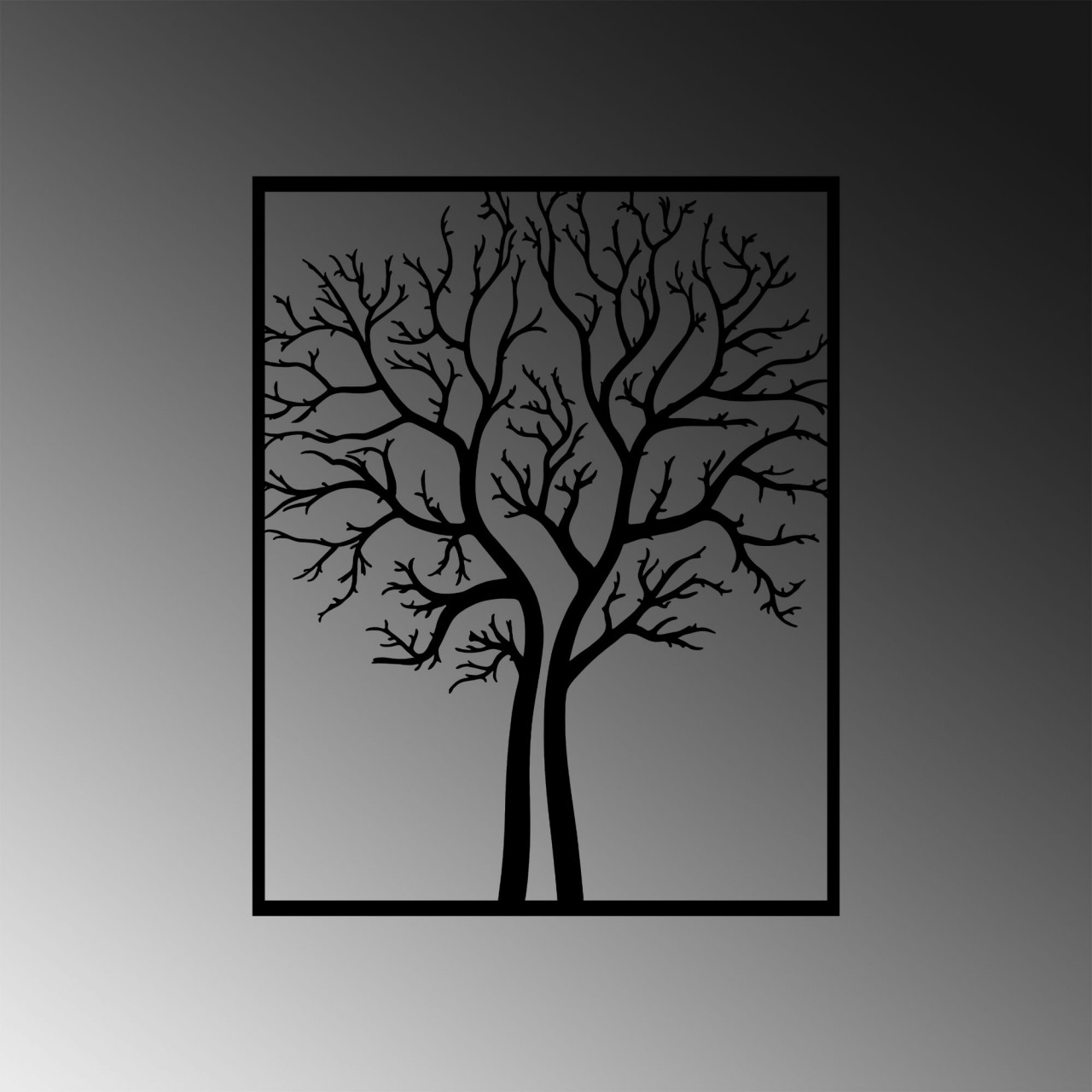 Poze Accesoriu decorativ de perete metalic Tree - 267