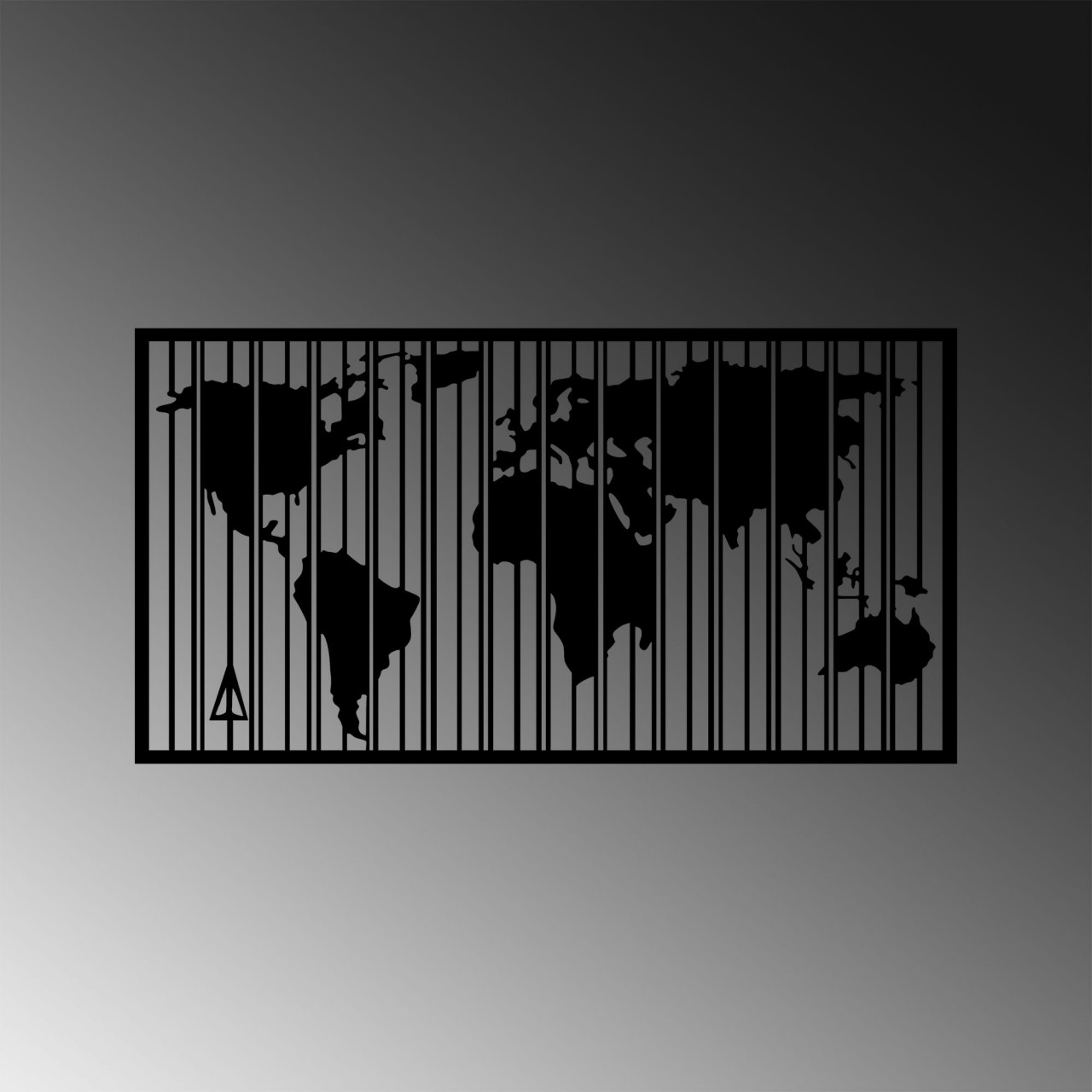 Poze Accesoriu decorativ de perete metalic Wold Map - 283 M
