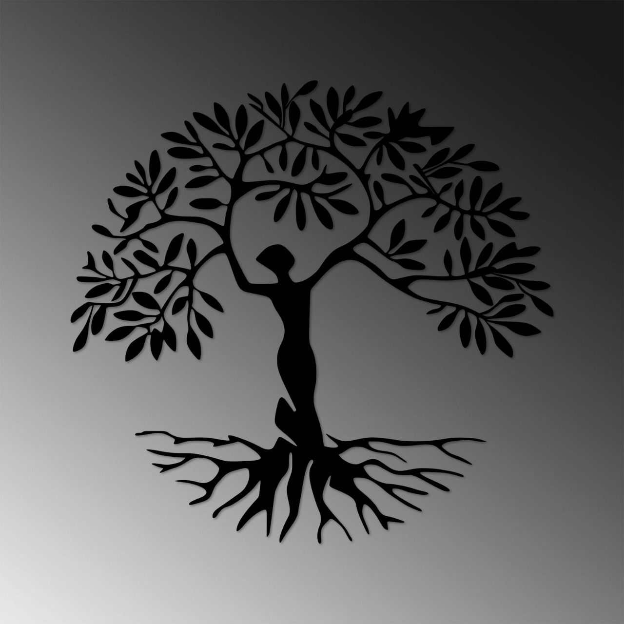 Poze Accesoriu decorativ de perete metalic Woman Tree