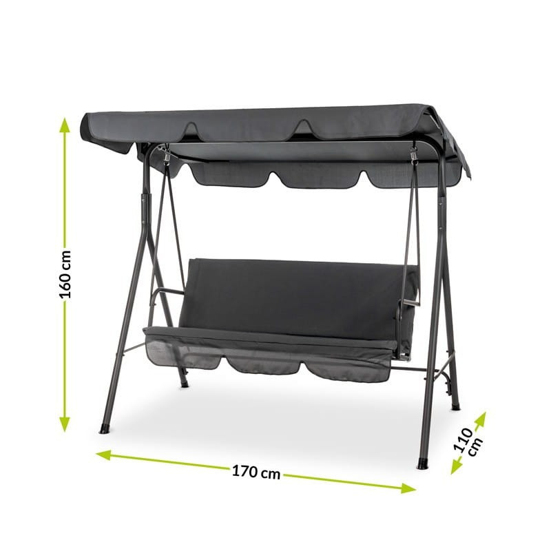Poze Balansoar de terasa Eve gri L170 cm