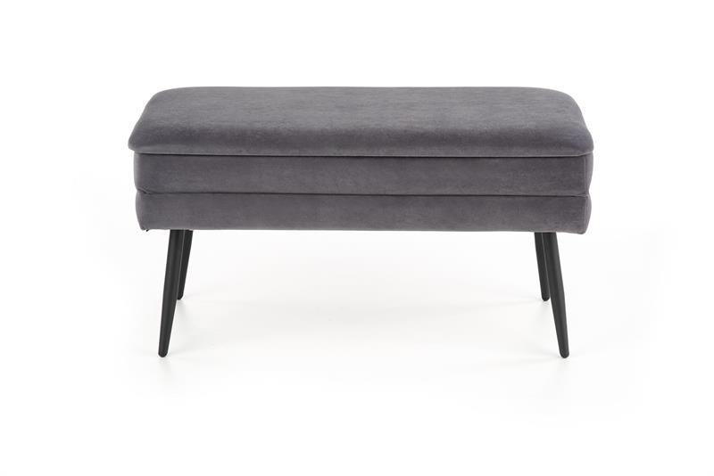 Poze Banca dormitor Velva gri/negru - H37 cm