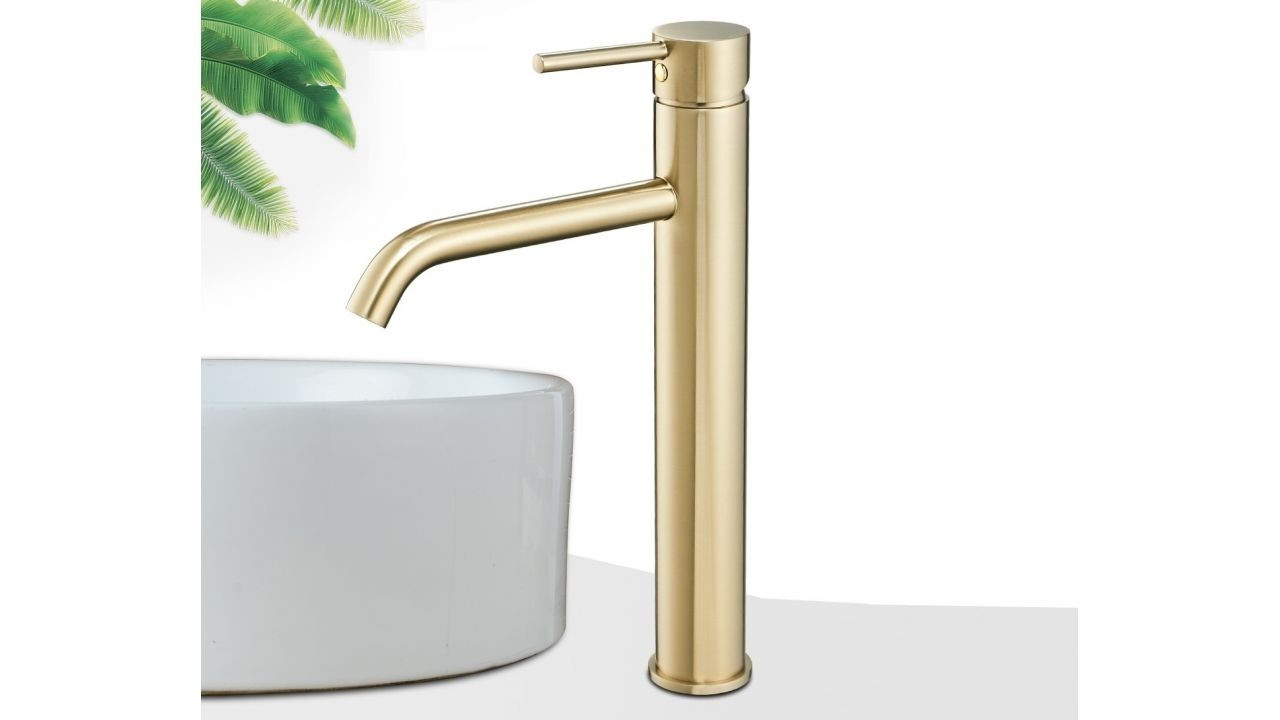 Poze Baterie Lungo Gold lucios înaltă – H 28 cm