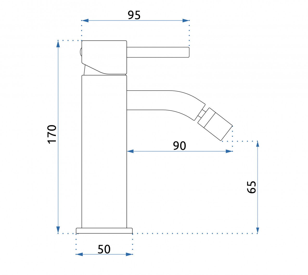 Poze Baterie pentru bideu Lungo negru