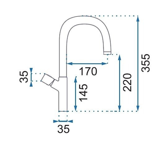 Poze Baterie Salto înaltă negru mat / gold - H 35,5 cm