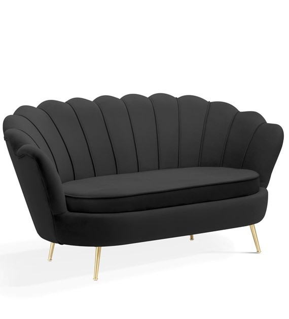 Poze Canapea 2 locuri Muszelka neagra – H82 cm