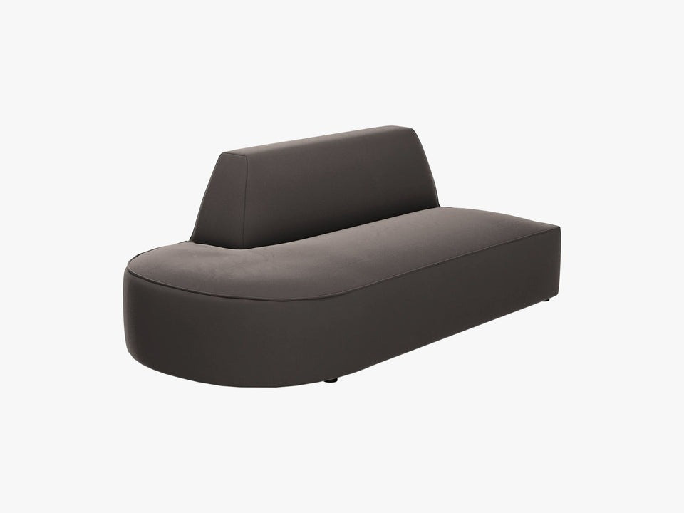 Poze Canapea 2 locuri rotunjita deschisa Ruby catifea L181 cm
