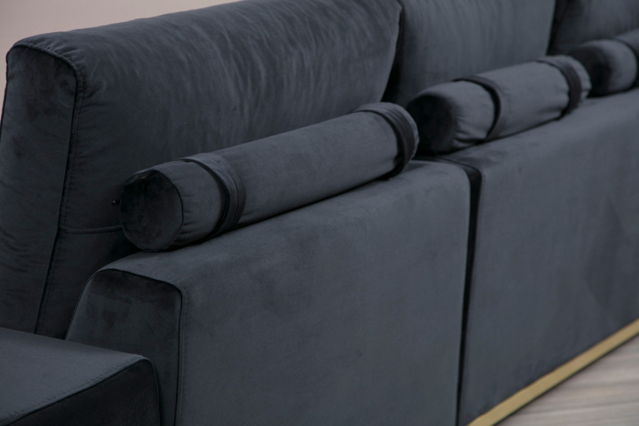 Poze Canapea 4 locuri Line neagra