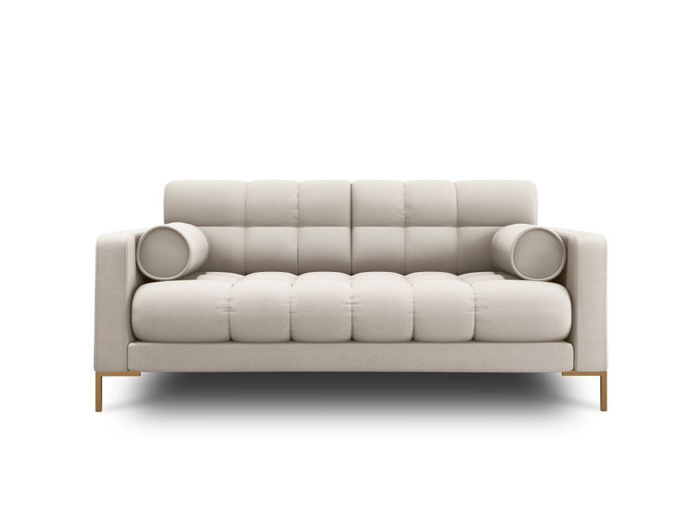 Poze Canapea Bali 2 locuri stofa/picioare gold – L152 x l92 x h75